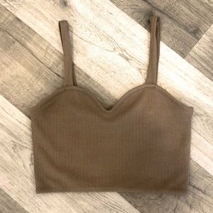h&m brown tank